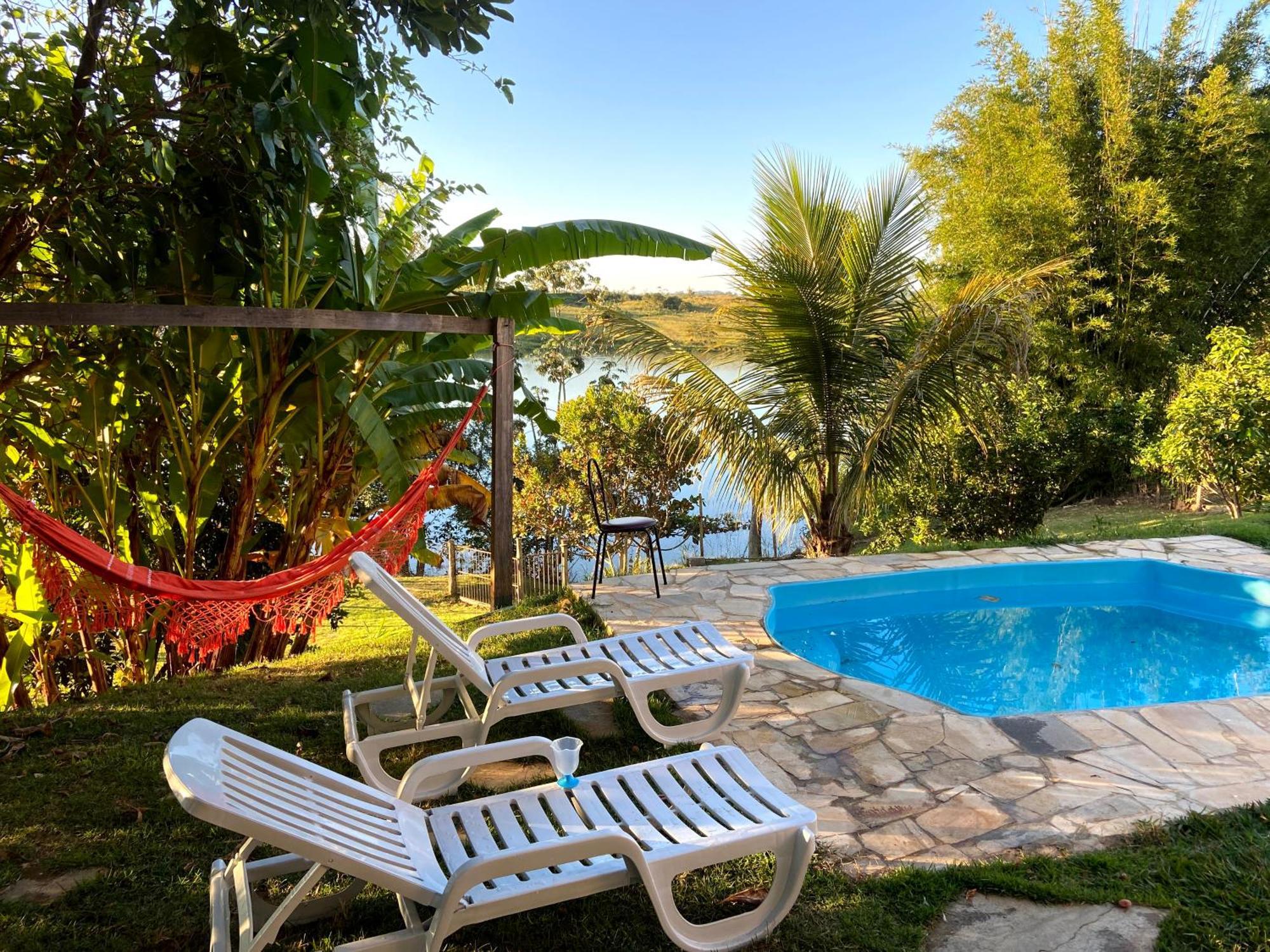 Casa Com Piscina Fundo Pra Represa E Ar Condicionado Casinhabrancadevaranda Ijaci Extérieur photo