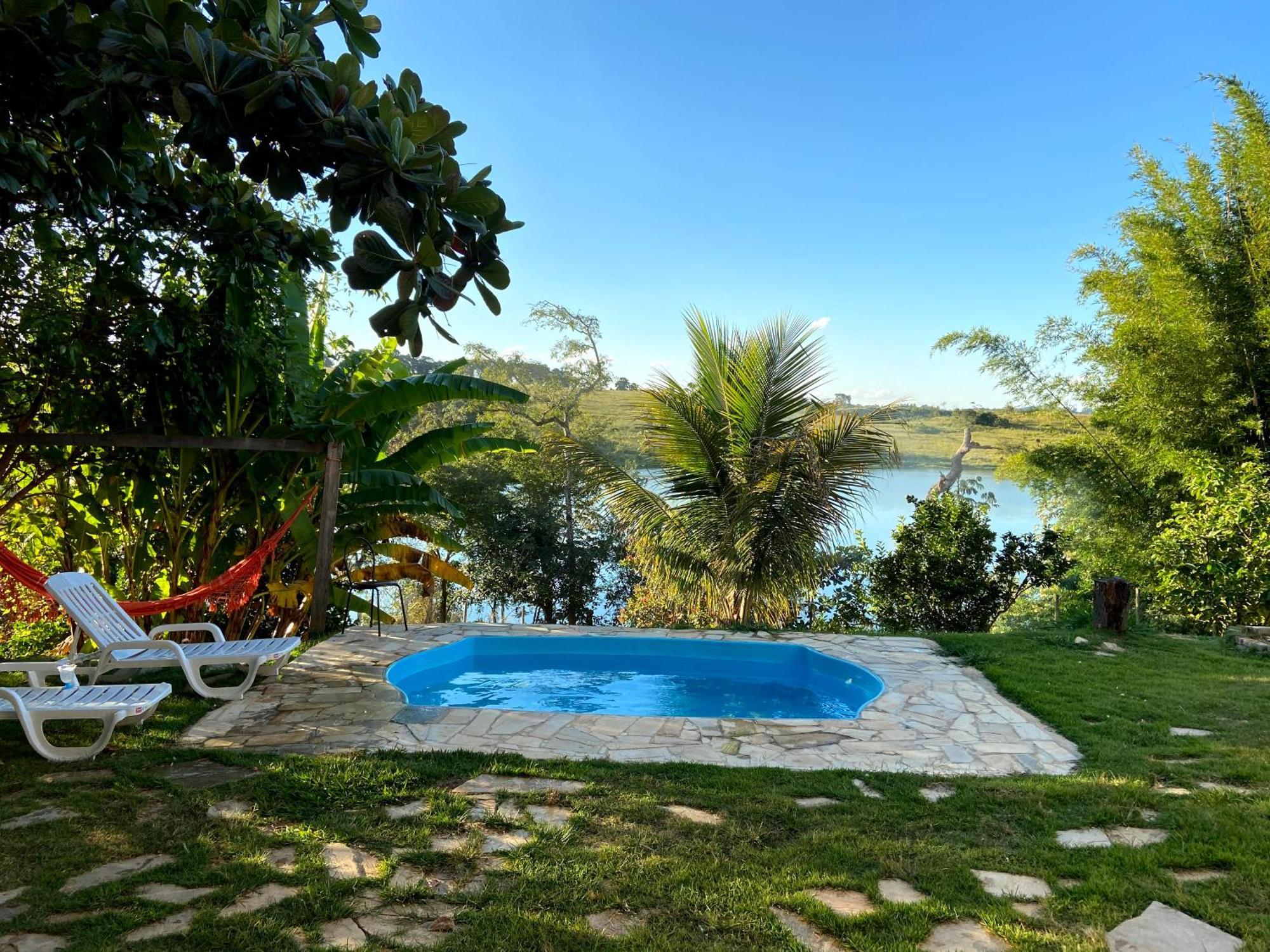 Casa Com Piscina Fundo Pra Represa E Ar Condicionado Casinhabrancadevaranda Ijaci Extérieur photo